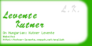 levente kutner business card